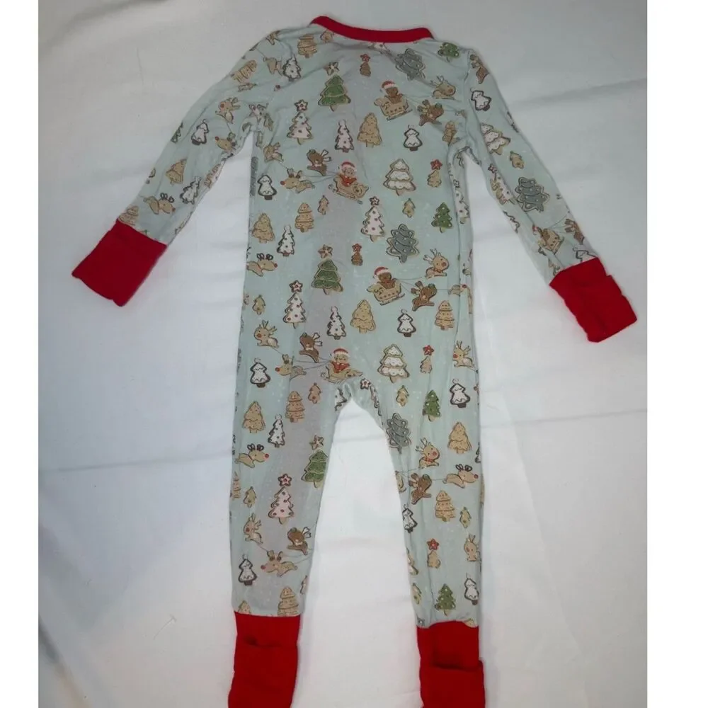 Angel Dear Baby 6-12M Bamboo Christmas Pajamas Cookies Holiday Zip Sleeper